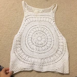 White crochet top